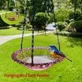Mangeoire suspendue pour bain d'oiseaux, bain d'oiseaux pour jardin, cour extérieure, décor de ferme, plateau mangeoire pour oiseaux, bol pour amoureux des oiseaux