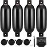 Vevor Fender-Set 4 Aufblasbare Fenders 21,59 x 66,04 cm Bootsfender, Horizontale oder vertikale