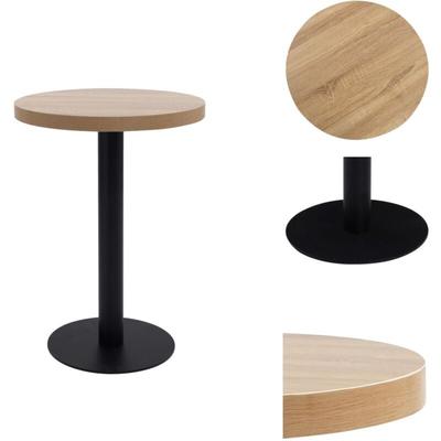 Vidaxl - Bistrotisch Hellbraun 60 cm mdf - Esstisch - Bistrotisch - Kleiner Tisch - Runder Tisch Image