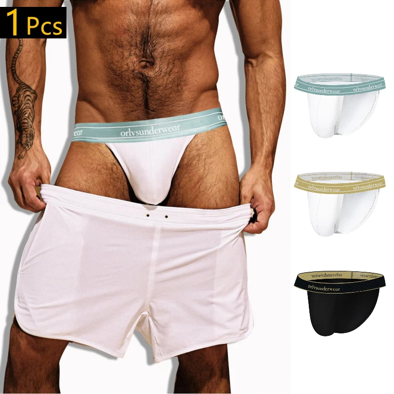 Orlvs Marke Männer Unterwäsche neue sexy Ankunft Baumwolle bequeme atmungsaktive anti bakterielle pilzfeste Dreiecks horts für Männer Image