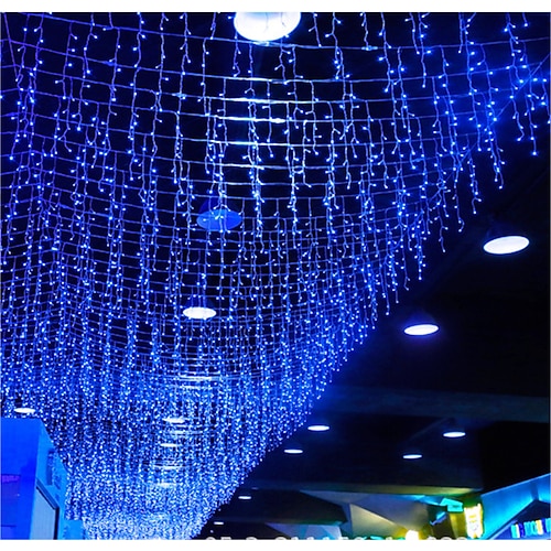 Eiszapfen-Dekorvorhang-Lichterkette 4M - 120 LED Außen Fensterdekorationen für Feengarten Party-Dekor Image