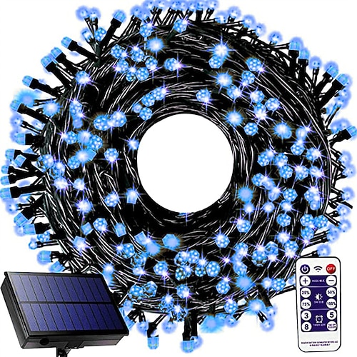 Wasserdichte Solarlichter - 30-100M 300-800 LED Lichterketten mit Fernbedienung 8 Modi für Baum- Garten Dekor Fensterdekoration Image