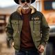 Herren Cowboy Vlies Hoodies Pullover Oberbekleidung Sweatshirt mit Kapuze Mit Kapuze Modisch 3D-Druck Festtage Strassenmode Blau Braun Zip Tasche Herbst Winter Designer