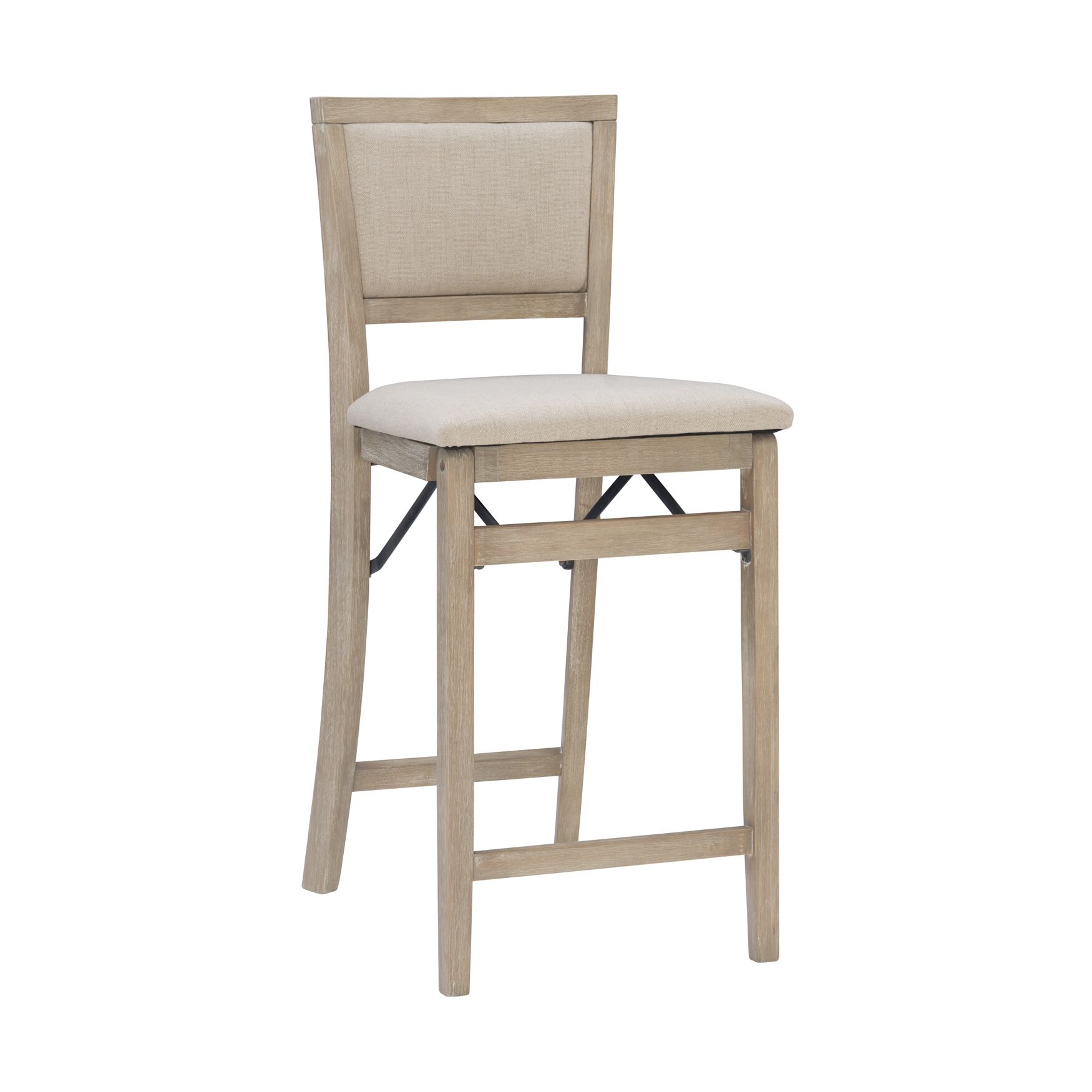 Keira Grey Wash Pad Back Folding Cnter Folding Stools by Linon Home Décor in Grey Wash