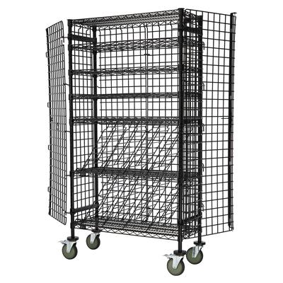 Quantum Food Service M1436-69MIXSECBK 74"H Commercial Wine Rack w/ () Bottle Capacity, Black