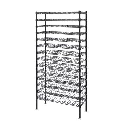 Quantum Food Service WR86-1448WSBK 86"H Commercial Wine Rack w/ 204 Bottle Capacity, Black