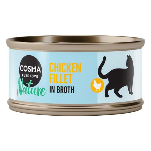 24x70g Cosma Nature Hühnchenfilet Katzenfutter Nass - 20+4 gratis!