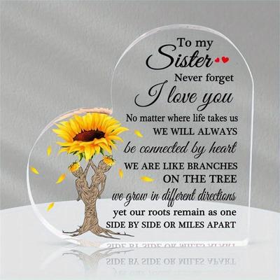 TEMU Sister Plaque Sister Sister Paperweight, Sister Gift Ideas, For Women Sister Table Decoration