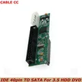 1 pz/lotto convertitore adattatore da SATA a IDE 2.5 Sata femmina a 3.5 IDE maschio HDD DVD seriale 2.5 SATA femmina a adattatore maschio IDE da 3.5"