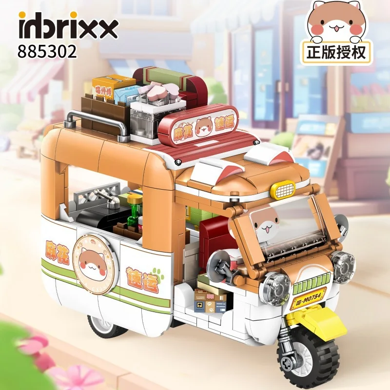 Inbrixx Katzen Auto Bausteine Spielzeug Set kreative mobile Laden Tank Hochzeit Bus Modell Stadt DIY Ziegel Spielzeug für Kinder Mädchen Geschenke Image