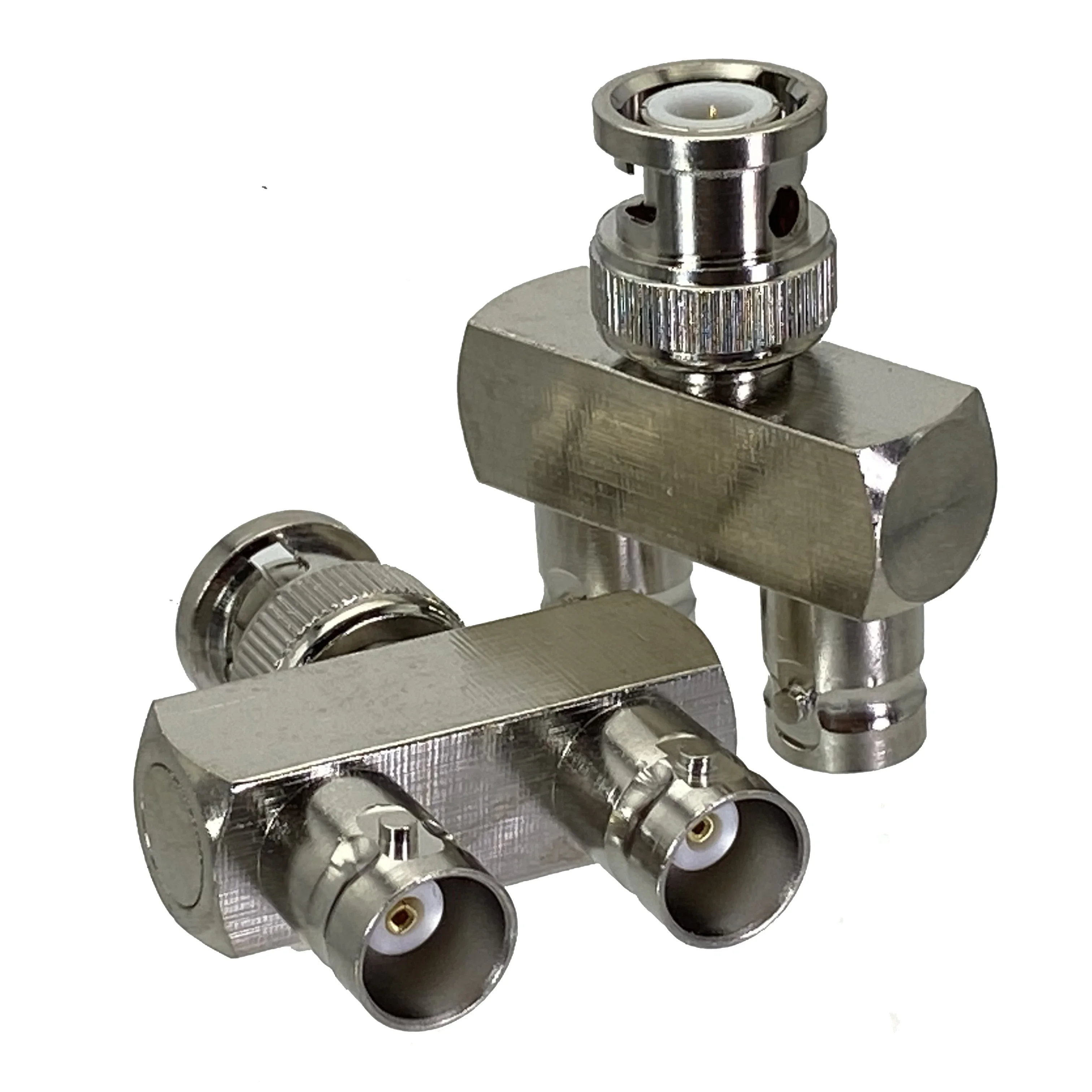 1 stücke BNC-Stecker an zwei BNC-Buchsen-Dreifach-Y-Splitter in Serie Draht klemme HF-Adapter-Stecker 3-Wege Image