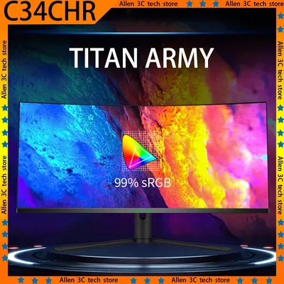 Titan Armee 34 Zoll Monitor 4k 144hz 21:9 va Büro Display Computer Gamer E-Sport Monitor Gaming PC