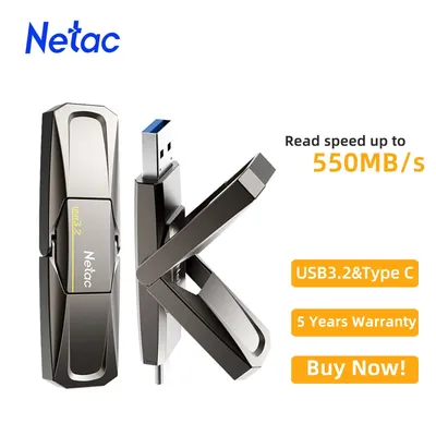 Netac usb pen drive 128GB 256GB 512GB 1TB USB 3,2 550 MB/s Typ c USB-Flash-Laufwerk 1TB USB-Stick Image