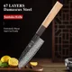 5 "japanisches Santoku Messer 67 Schicht Damast stahl vg10 scharfes Fleisch Gemüse Obst Hackmesser handgemachte Utility Küchenchef Messer