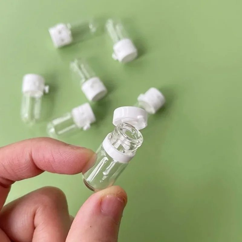 5/10/20 Stück 1,5/5 ml abreißbare Mini-Glasflaschen für Make-up-Entferner, ätherisches Öl, Essenz, Hautpflege, tragbares Reise-Set, Probenglas Image