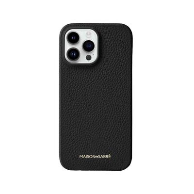 Maison de SABRE Leather Phone Case (iPhone 14 Pro Max) - Black Caviar