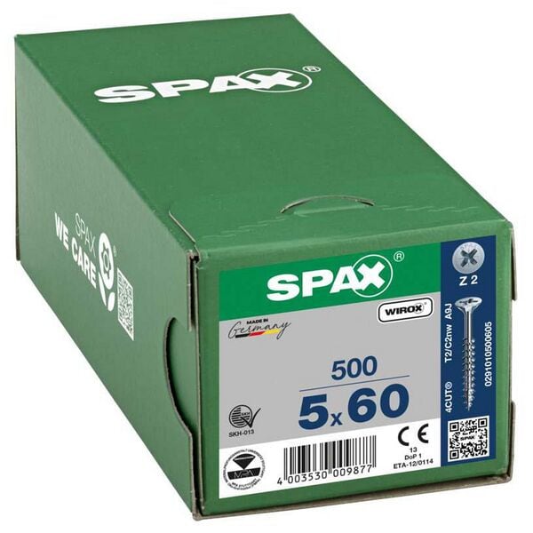 SPAX Universalschrauben Z2 Senkkopf WIROX 5 x 60 mm 500 Stück Image