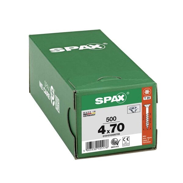 SPAX Universalschrauben T20 Senkkopf WIROX 4 x 70 mm 500 Stück Image
