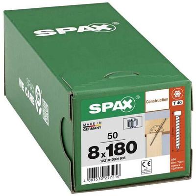 SPAX Holzbauschrauben T40 Zylinderkopf WIROX 8 x 180 mm 50 Stück