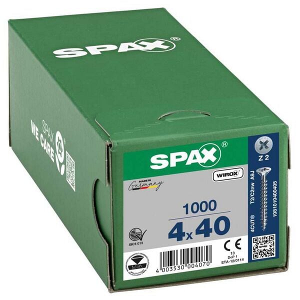 SPAX Universalschrauben Z2 Senkkopf WIROX 4 x 40 mm 1000 Stück Image