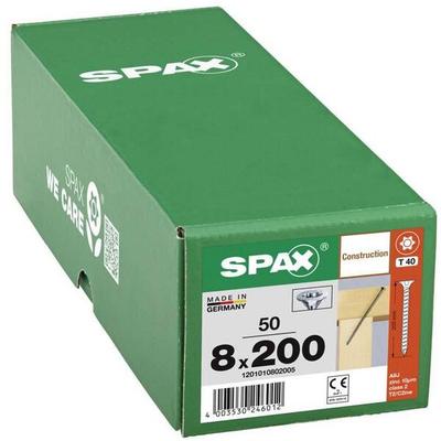 SPAX Holzbauschrauben T40 Senkkopf WIROX 8 x 200 mm 50 Stück