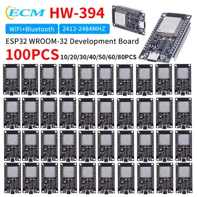 5-100PCS ESP32 WROOM-32 Development Board 5V CH340C WiFi+Bluetooth Ultra-Low Power Consumption SPI