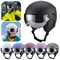 Unisex Integrated Ski Helmet 7 Vents Men and Women Snowboard Helmet with Goggles Sports Safety