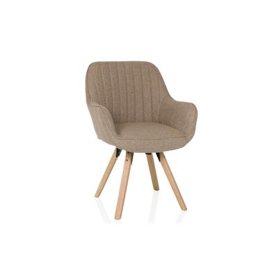 Besucherstuhl / Dining Stuhl SCANDI SOFT Stoff beige hjh LIVING Image