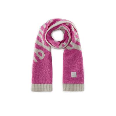 Codello Schal aus Bouclé- und Glattstrick mit Statement pink Damen Image