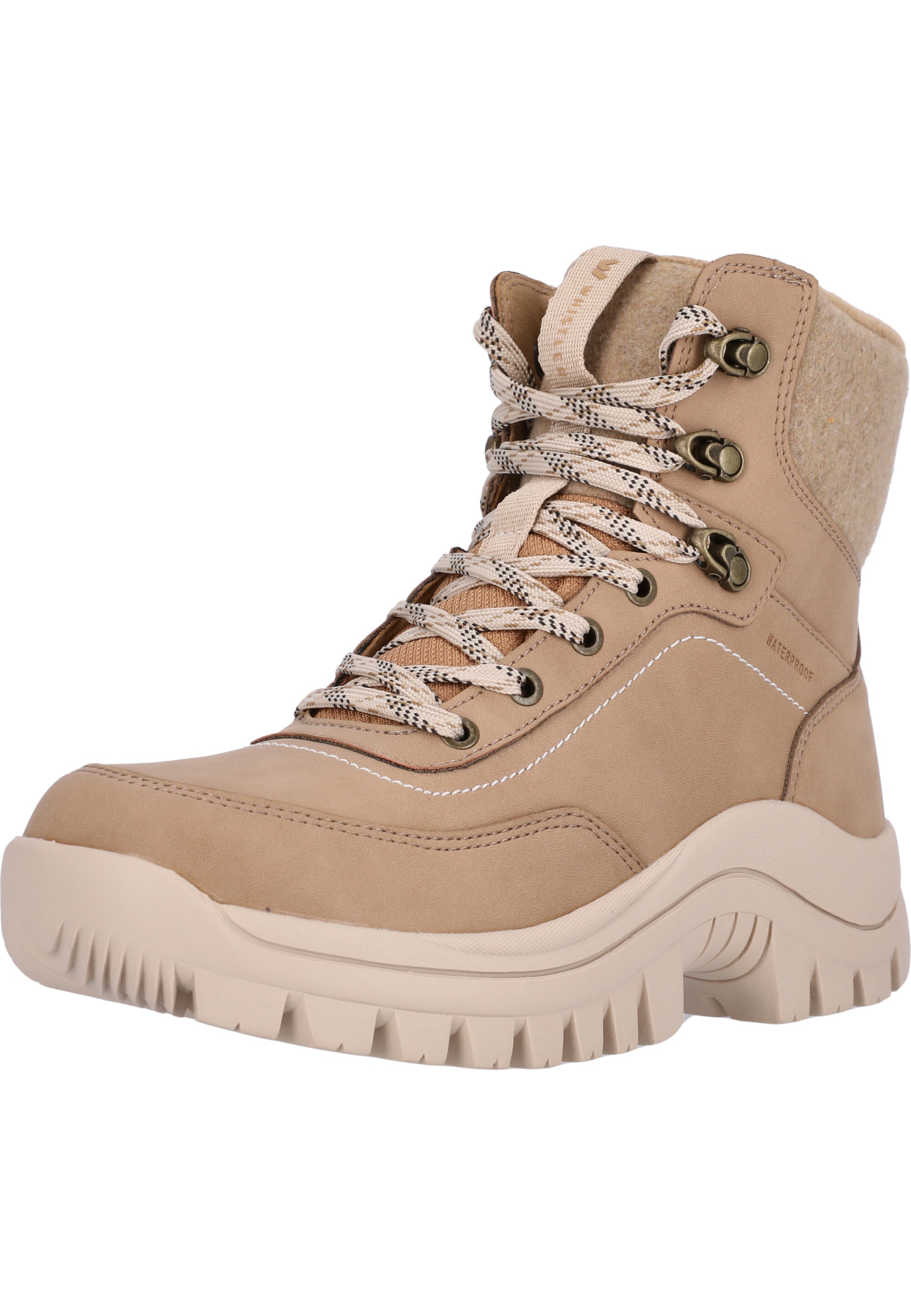 Stiefel WHISTLER "Nuslog", Damen, Gr. 39, beige (nude), Kunstfaser, Polyurethane, Schuhe Stiefel, mit Allwetterprofil