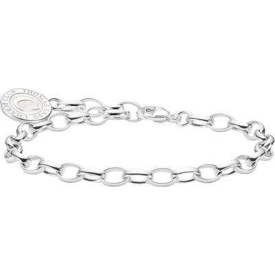 Charm-Armband THOMAS SABO "Schmuck Silber 925 Member Armkettchen Charmista Coin, X0287-007-21" Gr. 19, bunt (silberfarbe