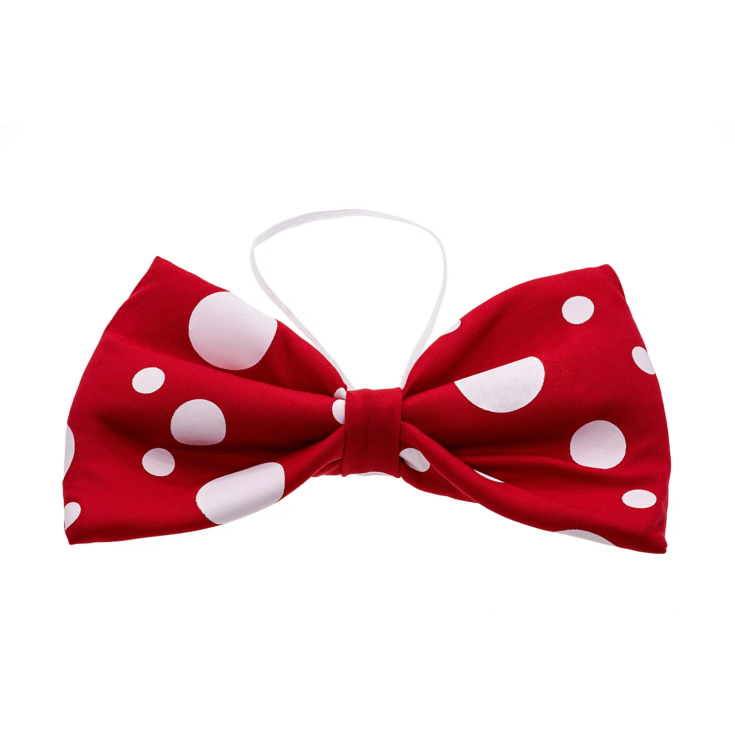 Nœud papillon de clown "pois", rouge/blanc