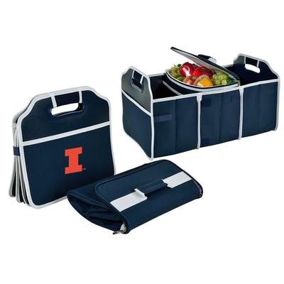 NCAA Illinois Fighting Illini 3-Section Folding Trunk Organizer with Cooler