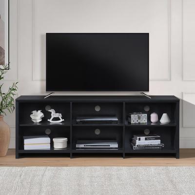 65 in. Wood TV Stand with 6 Storage Shelves Fits TV's up to 62 in.