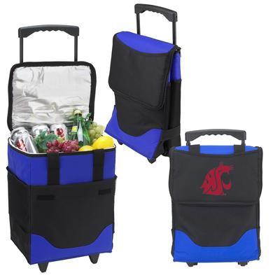 NCAA Washington State Cougars 32 Can Collapsible Rolling Cooler