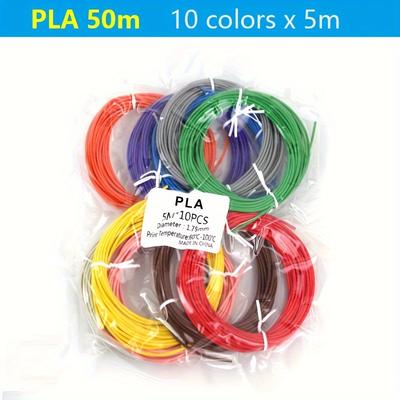 TEMU 10/ Colors Pla Filament For 3d Printing Pen, High-temperature Plastic Material, Vibrant And Non-repetitive Colors, Ideal For 3d Modeling And Creative Drawing