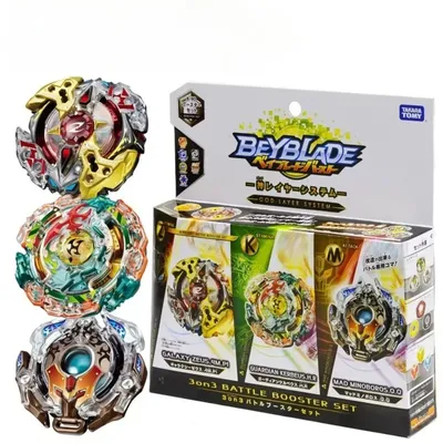 Original Takara Tomy Beyblade BURST B-90 3 on 3 Battle Booster Set