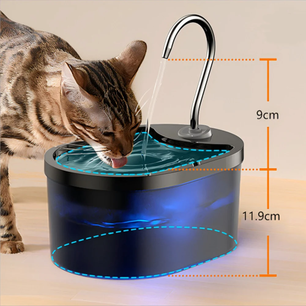 Ultra-leiser Wasserbrunnenfilter für Katzen, intelligenter automatischer Wasserspender für Hunde und Brennstoffpräventionspumpe, 3 l, umlaufendes Filtrin