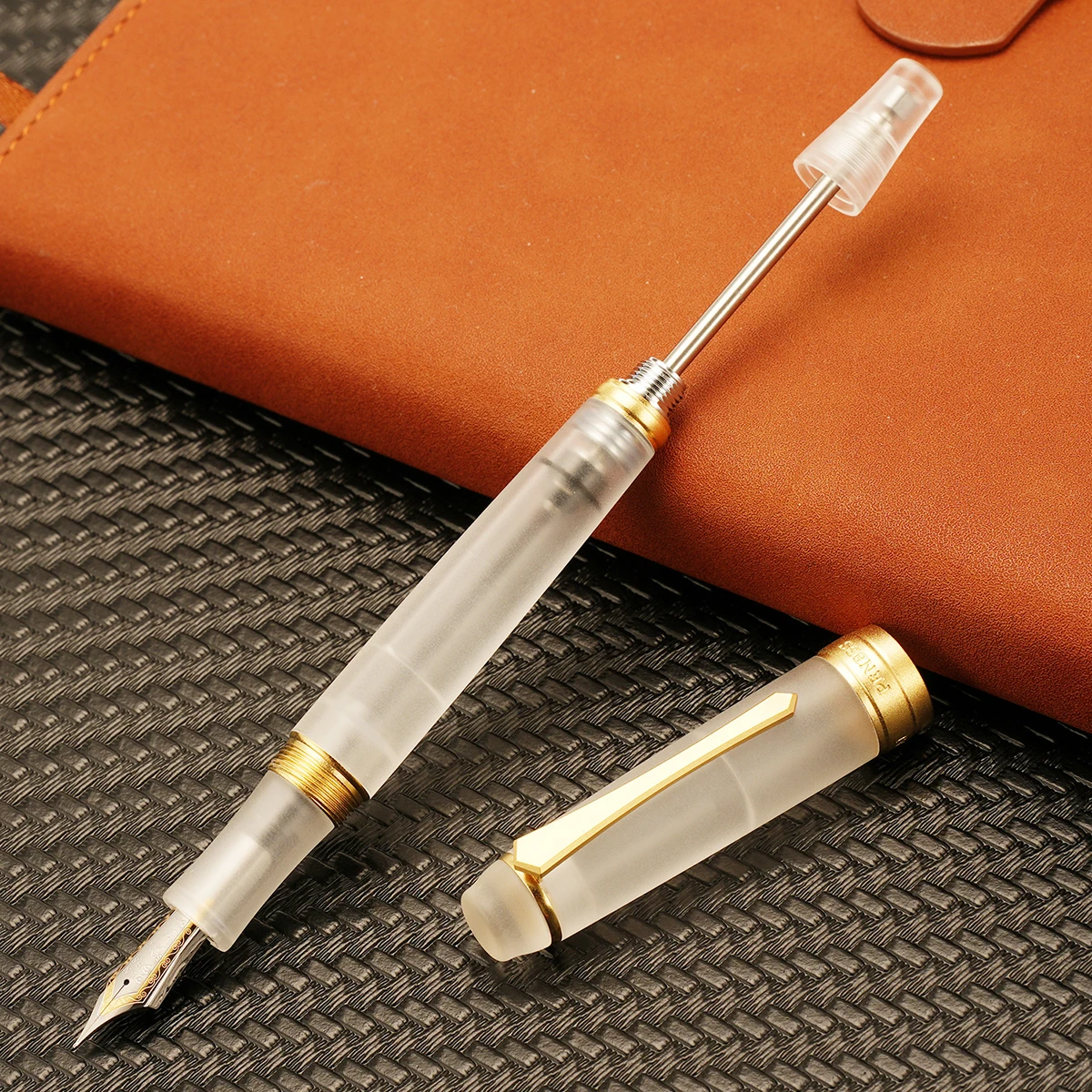 Penbbs 456 Vakuum füllung Füll federhalter feine Feder mit Box, matt weiß Schreib geschenk Büro Set Image