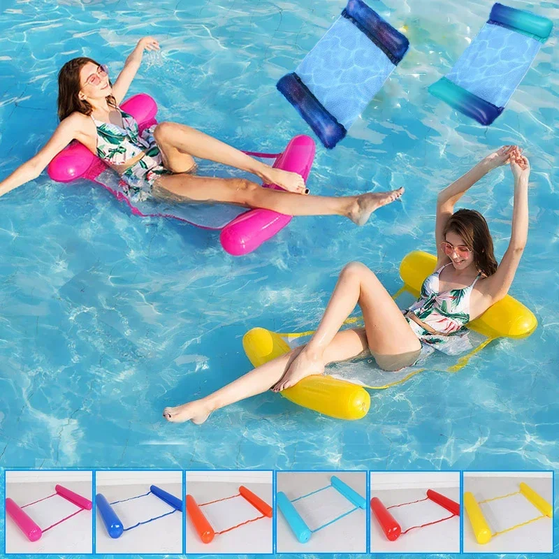 2023 neue Wasser Hängematte Liege Aufblasbare Schwimmende Schwimmen Matratze Meer Schwimmen Ring Pool Party Spielzeug Lounge Bett Für Schwimmen Image