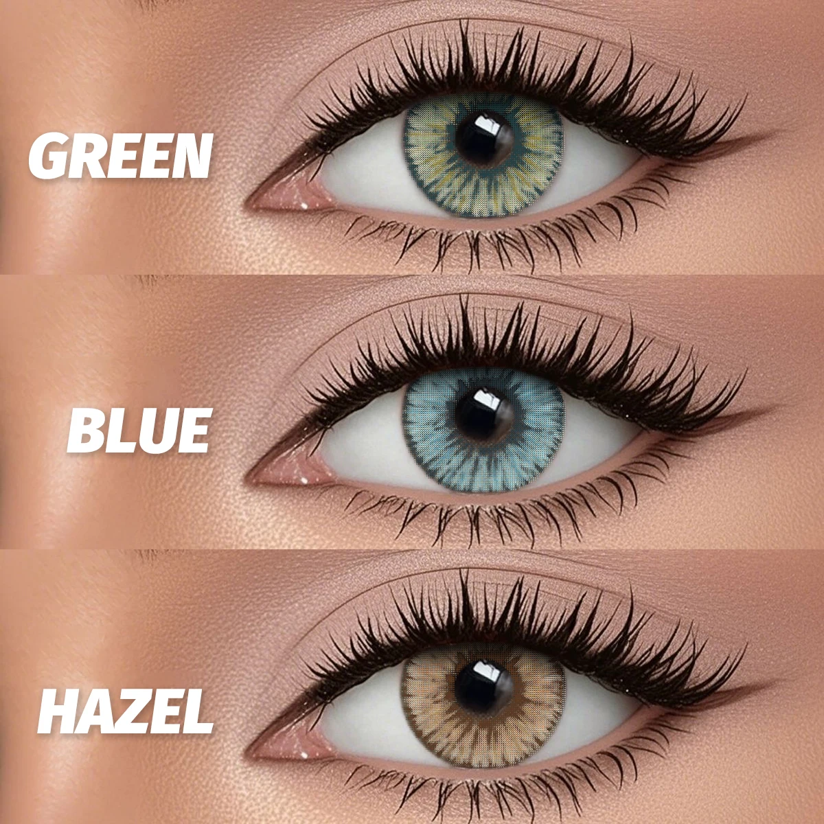 VISUASHOW DIA 14,20mm Weiche farbige Kontaktlinsen Urban Layer, 2 Stk Natürliches Blau, empfindliche Augen geeignet, langanhaltender Komfort, kleine Pupille natürlicher Look, für tägliches Image