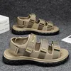 Sommer Männer Sandalen Aus Echtem Leder Herren Casual Schuhe Outdoor Männer Leder Sandalen für Männer Strand Schuhe Römischen herren Schuhe