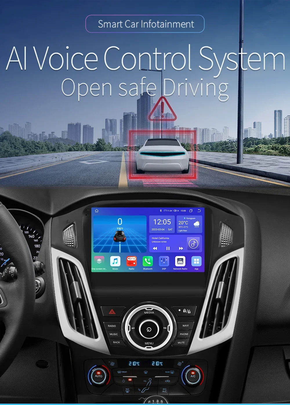 Auto Stereo Android 13 Radio für Ford Focus 3 MK 3 2011-2017 Auto Multimedia Player 2din 7862 GPS Autoradio CarPlay 9 zoll WIFI DSP Image