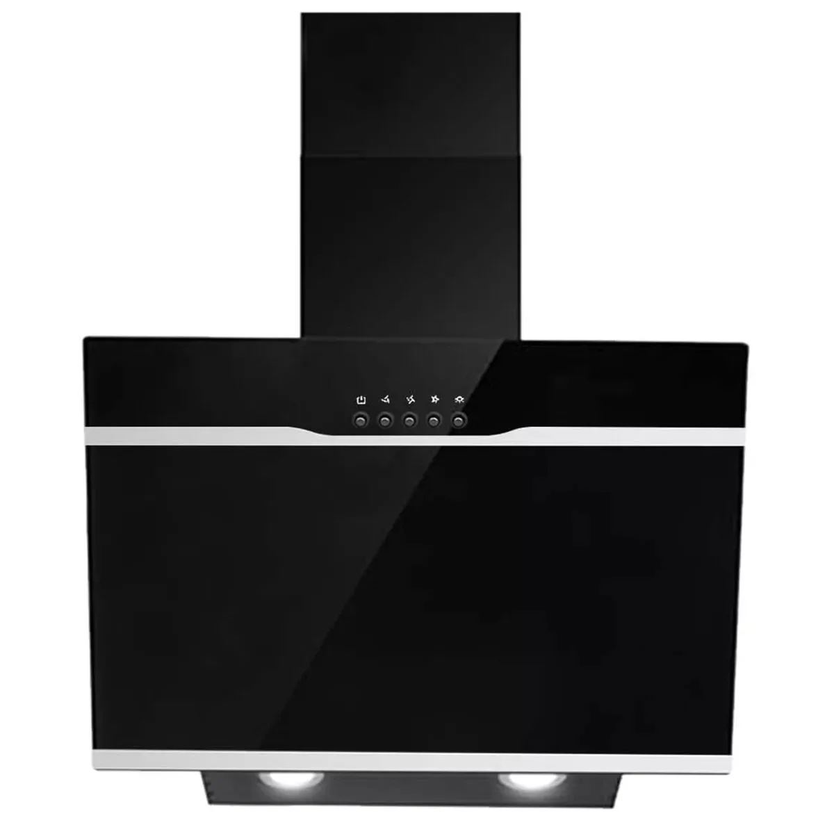 TopStrong Wandhalterung 60 cm Edelstahl Leicht zu reinigende Filter Schwarze Dunstabzugshaube YYWH4060 Image