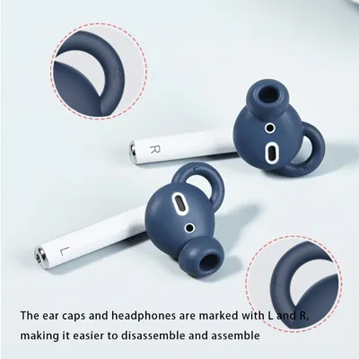 Ohr Tipps Earbuds Kompatibel mit AirPods 1/2 & Earpods Headsets Silikon Anti-Drop Ohrhörer Ersatzteile Reparatur Teile K1KF Image