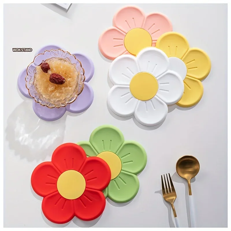 Tasse Matte Top flappen Tisch polster niedlichen blumen förmigen Tischset Tisch dekoration Küche liefert коврики для стола Image