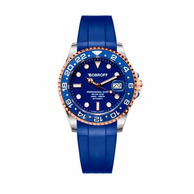 Bobroff Unisex-Uhr Automatique Blau