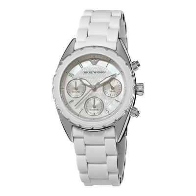 Emporio Armani Damenuhr Quartz Silber Weiß