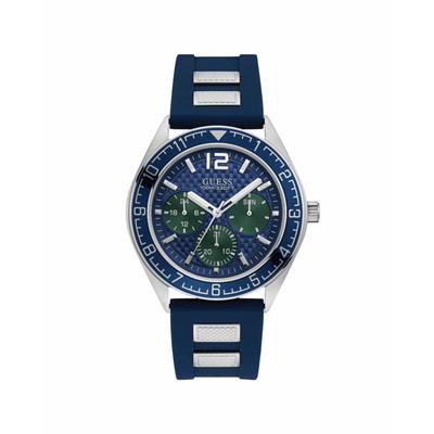 Guess Herrenuhr Quartz Silber Blau