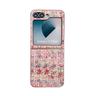 Phone Case For Z Flip 6 Z Flip 5 Z Flip 4 Back Cover Shockproof Retro Textile TPU